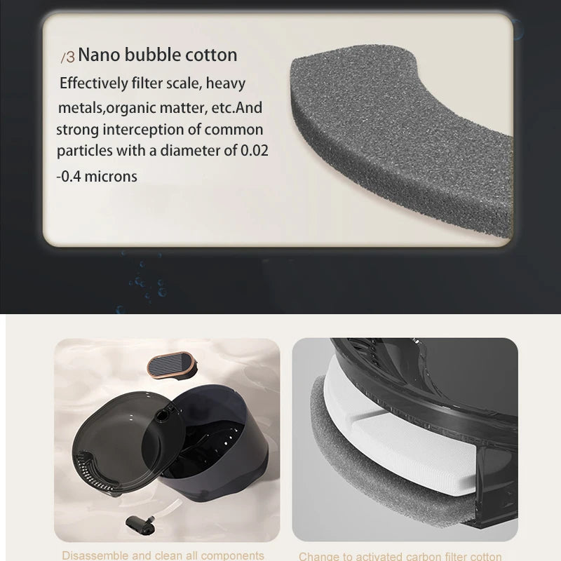 6/12Pc Cat Water Fountain Replaced Filter Elements Activated Carbon Replacement Filters for Pet Fountain Feeders Accessories